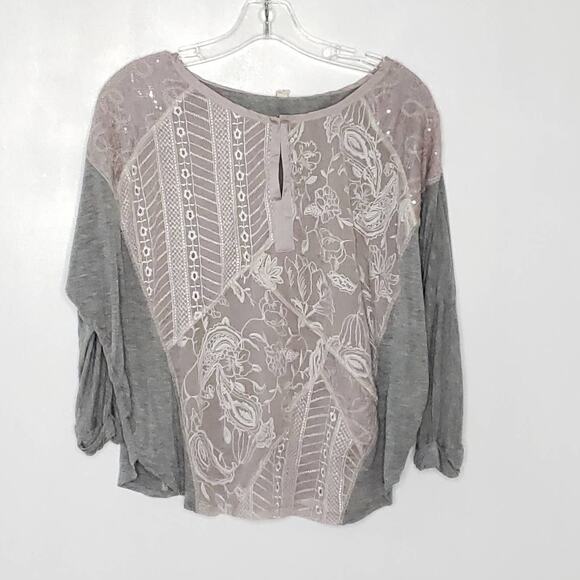 Anthropologie Tiny Hazel Embroidered Dolman Sleeve Blouse Rayon Women Small - Picture 10 of 12